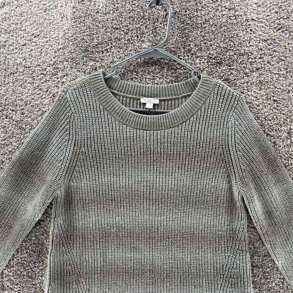 J Jill Sweater Womens Small Grey Striped Long Sleeve Pullover Preppy Casual Crew - Picture 3 of 12